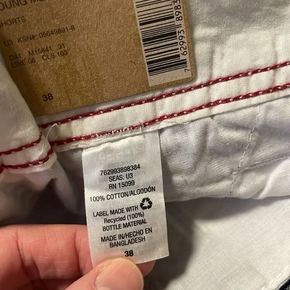 Host Pick! NWT Men’s Roebuck & Company Navy and White Plsid Shorts SZ 38 - Picture 8 of 9